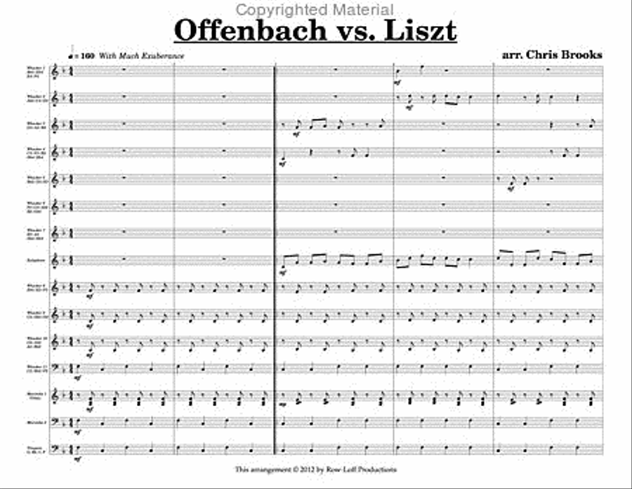 Offenbach vs. Liszt Percussion Ensemble scores gallery preview page 2