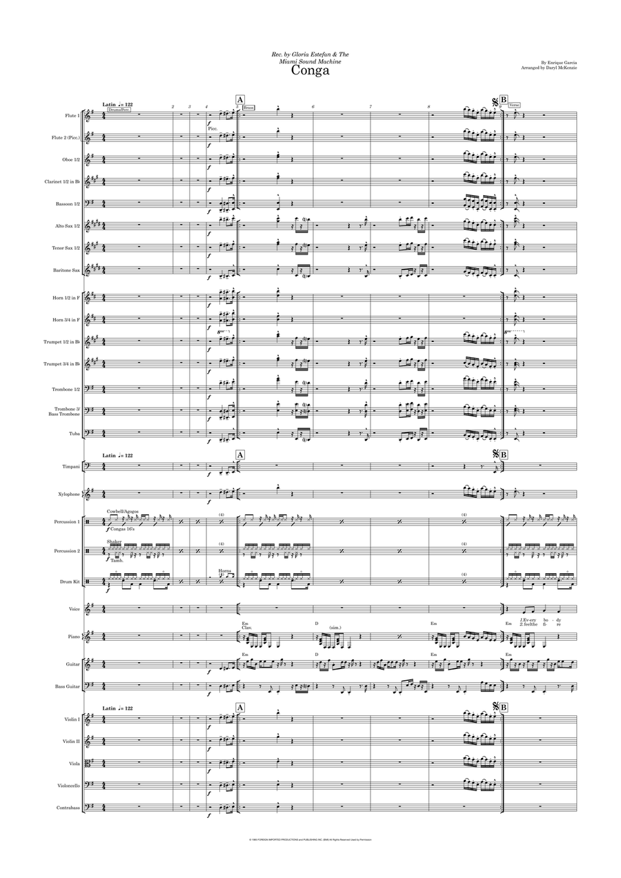 Conga Full Orchestra scores gallery preview page 1
