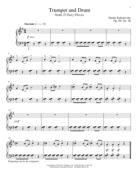Trumpet And Drum, Op. 89, No. 20