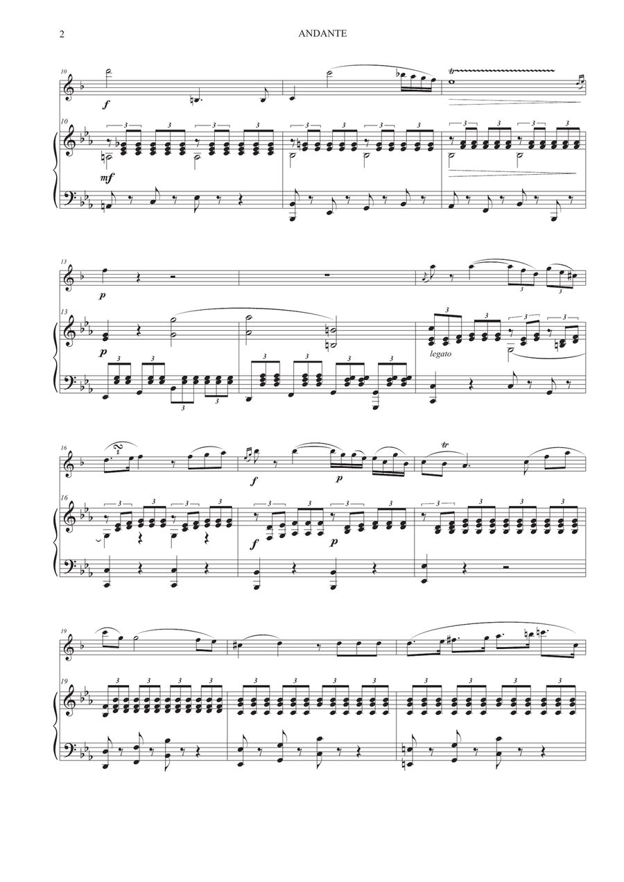 Andante from Concerto No. 21 for Clarinet and Piano Clarinet Solo scores gallery preview page 3
