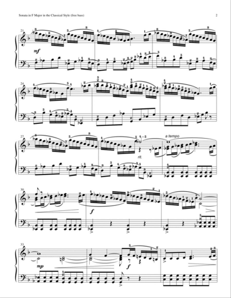 Sonata In F Major In the Classical Style (free bass accordion) image number null