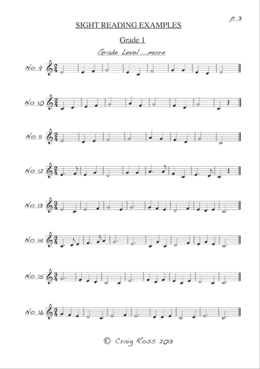 AMEB Compatible Sight Reading for Grade 1 and 2 Trumpet Trumpet Duet scores gallery preview page 5