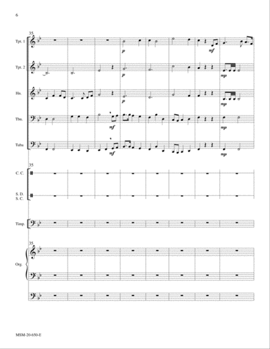 Fanfare On Thaxted Organ scores gallery preview page 6