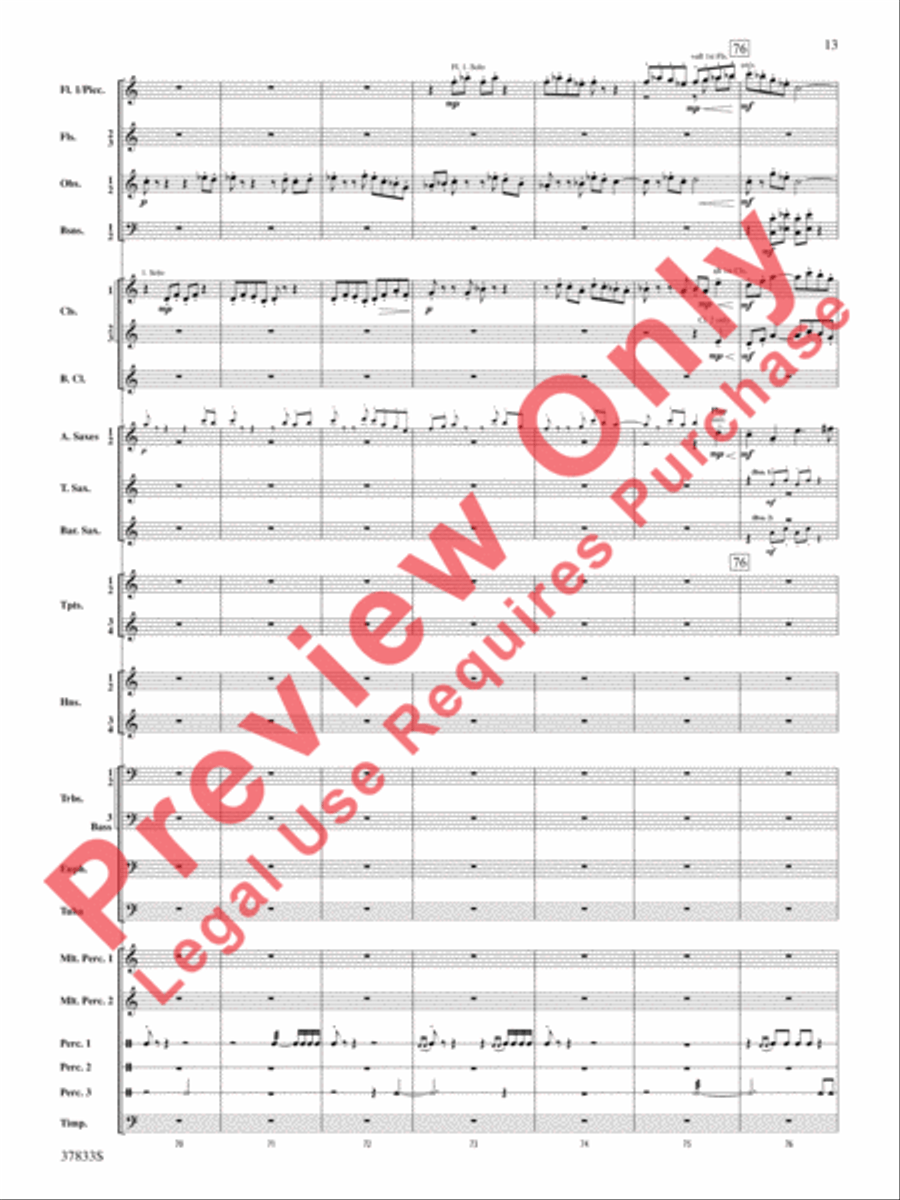 Symphonic Essay Concert Band scores gallery preview page 14