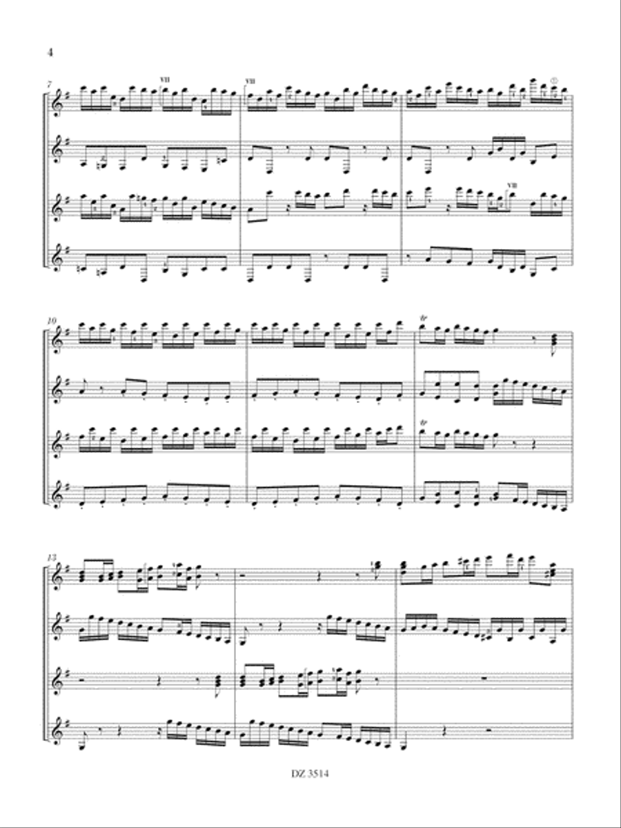 Concerto in G Major BWV 1061 Guitar Ensemble scores gallery preview page 5