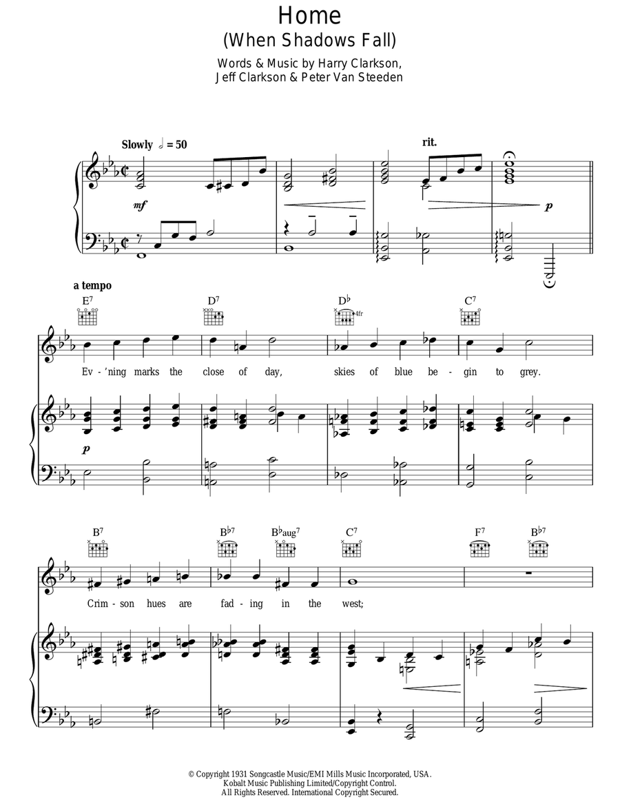 Home (When Shadows Fall) Guitar scores gallery preview page 1