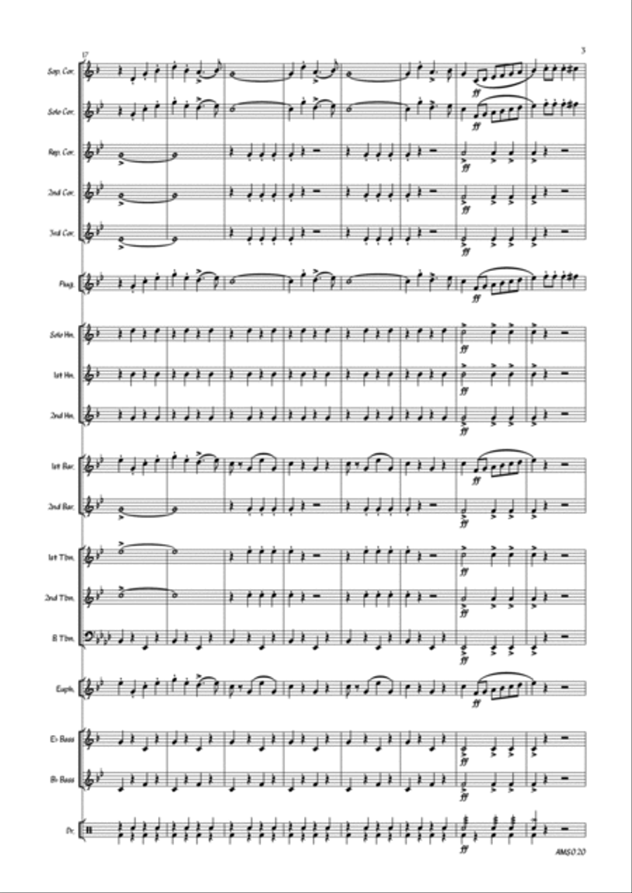 American Cadet - Brass Band March Brass Band scores gallery preview page 5