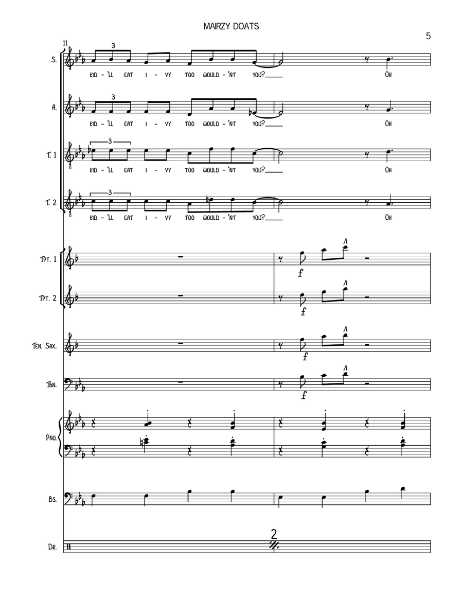 Mairzy Doats Large Ensemble scores gallery preview page 5