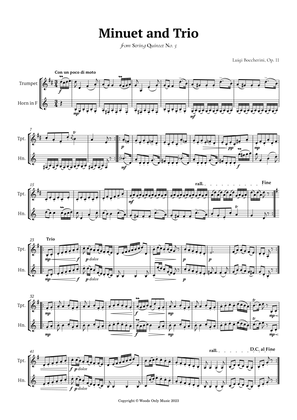 Minuet by Boccherini for Trumpet and French Horn Duet