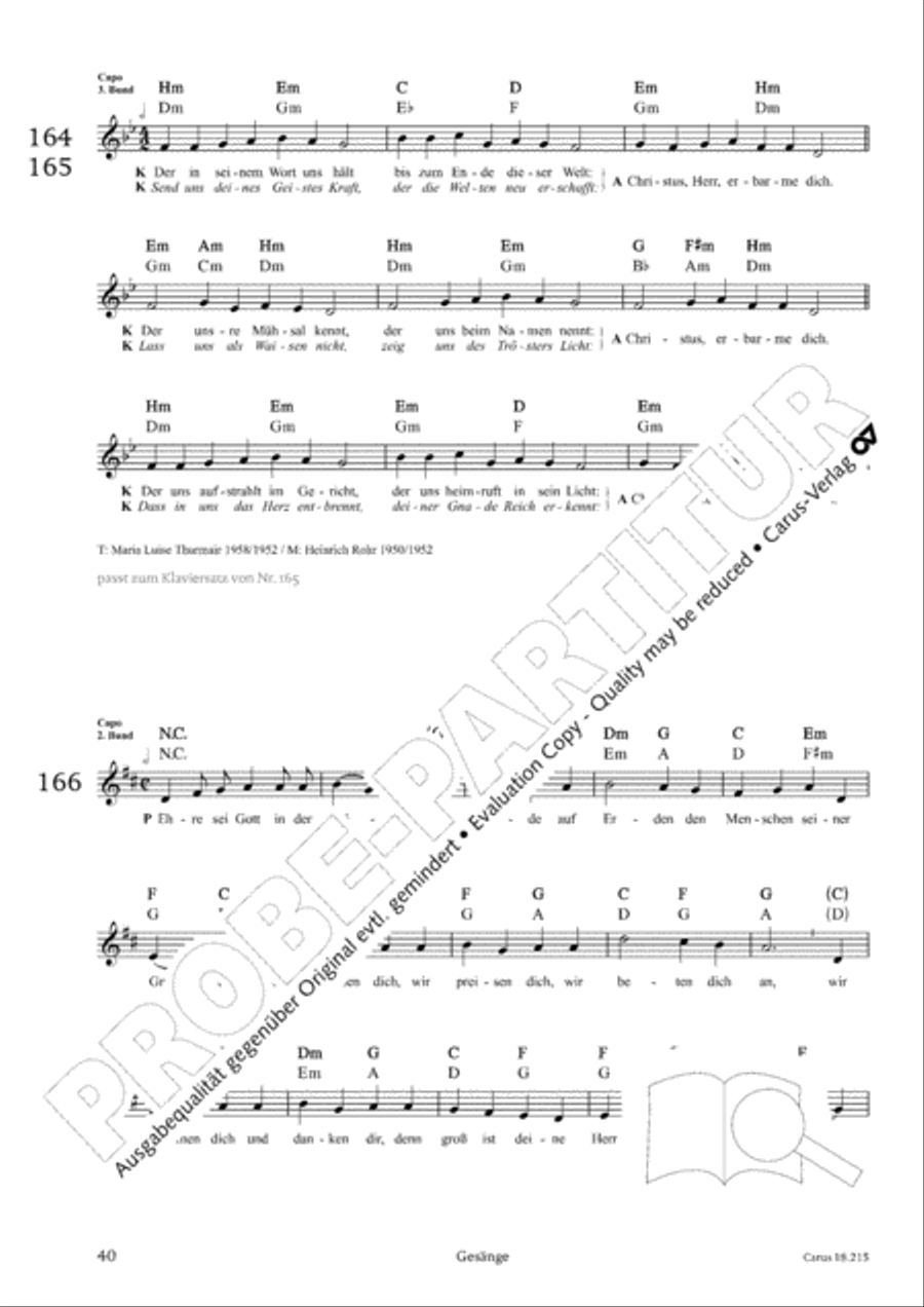 Gitarrenbuch zum Gotteslob Guitar scores gallery preview page 38