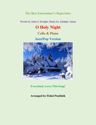 Book cover for Piano Background for "O Holy Night"-Cello and Piano