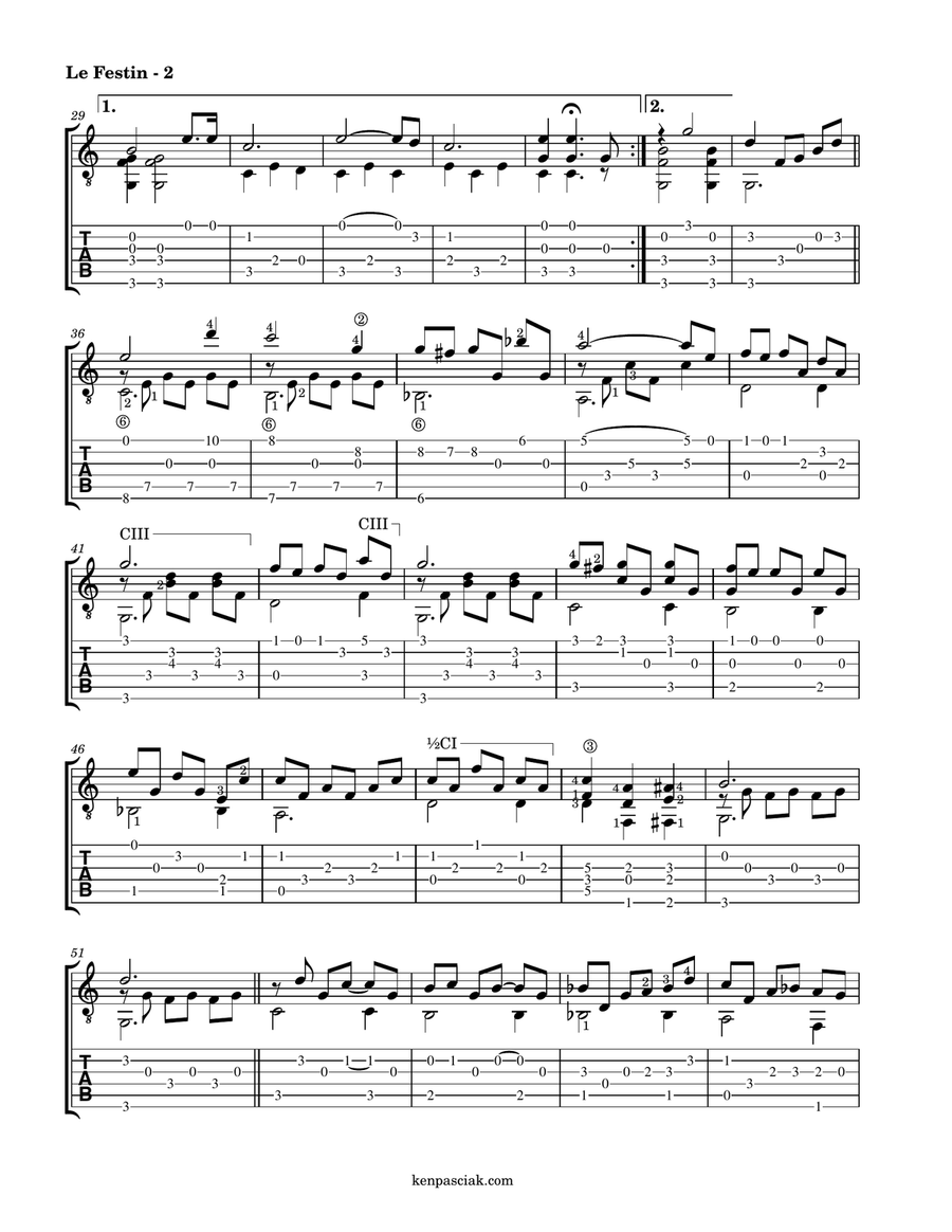 Le Festin Acoustic Guitar scores gallery preview page 4