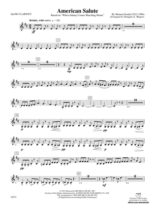 American Salute: 2nd B-flat Clarinet