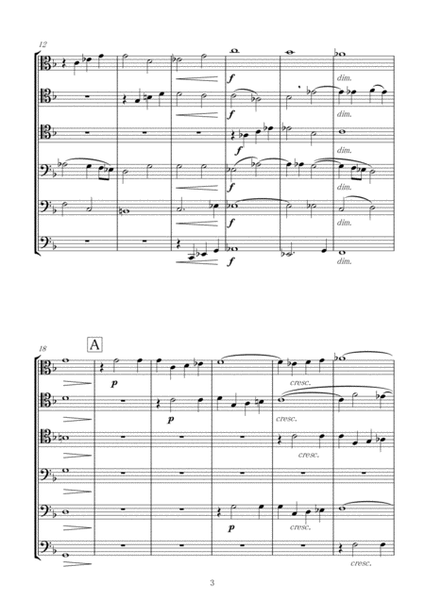 "Abendlied" from 3 Sacred Songs, op.69 for Low Brass Sextet image number null