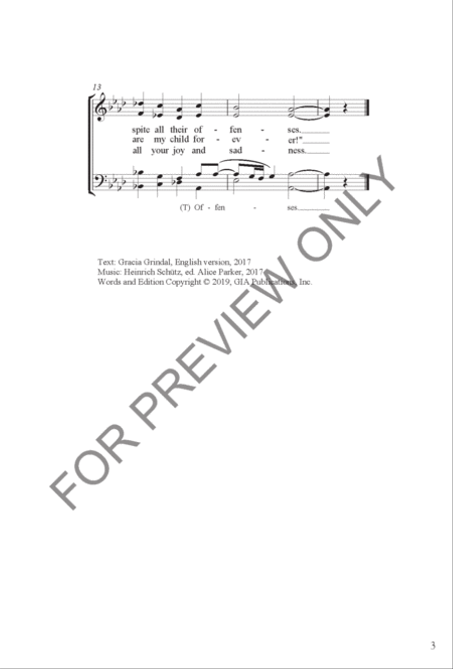 Heinrich Schütz: Thirty-Two Psalms from the Becker Psalter Psalms scores gallery preview page 11