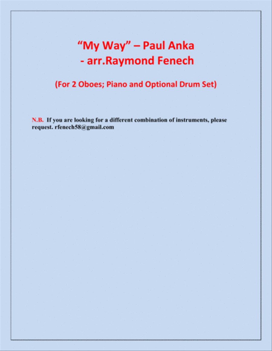 My Way Woodwind Duet scores gallery preview page 3