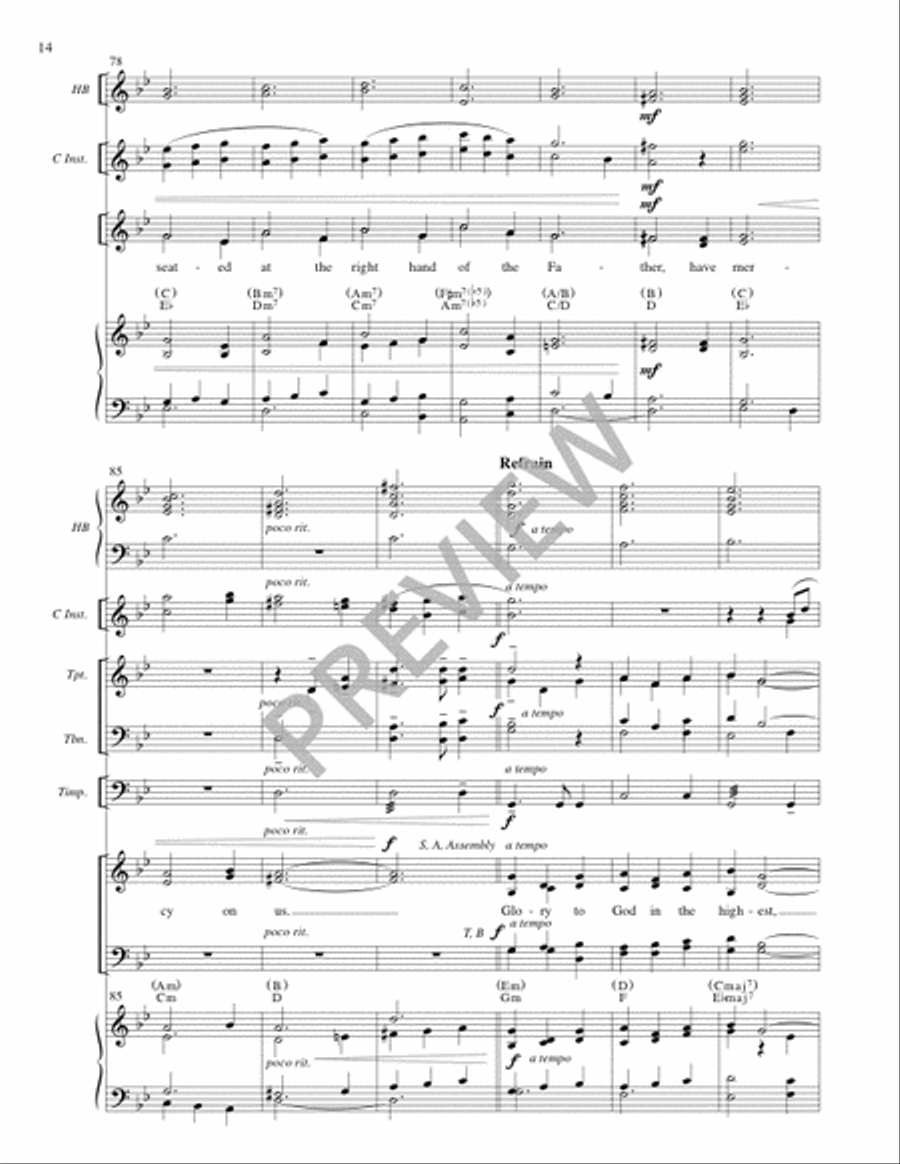 Mass of Creation (Full Score) 4-Part scores gallery preview page 15