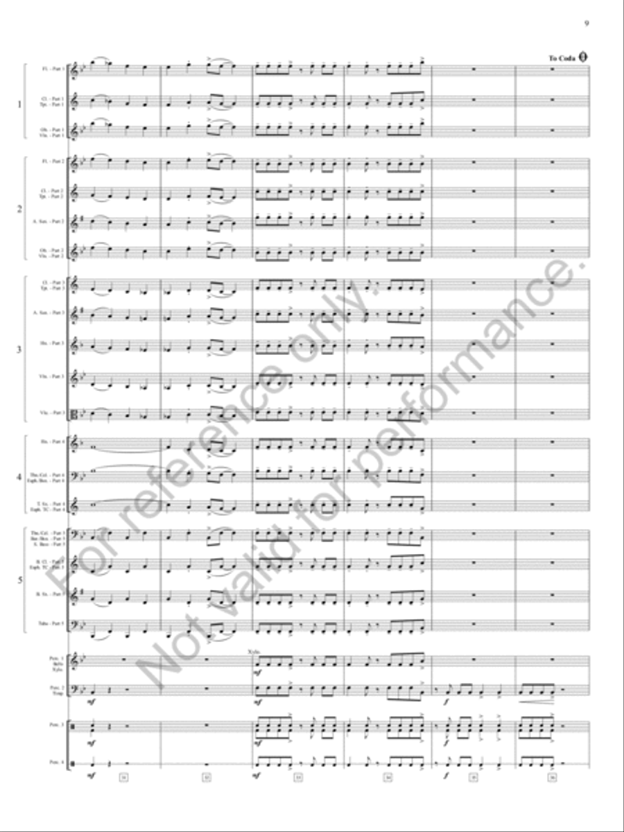 Stone Mountain Overture Concert Band scores gallery preview page 10