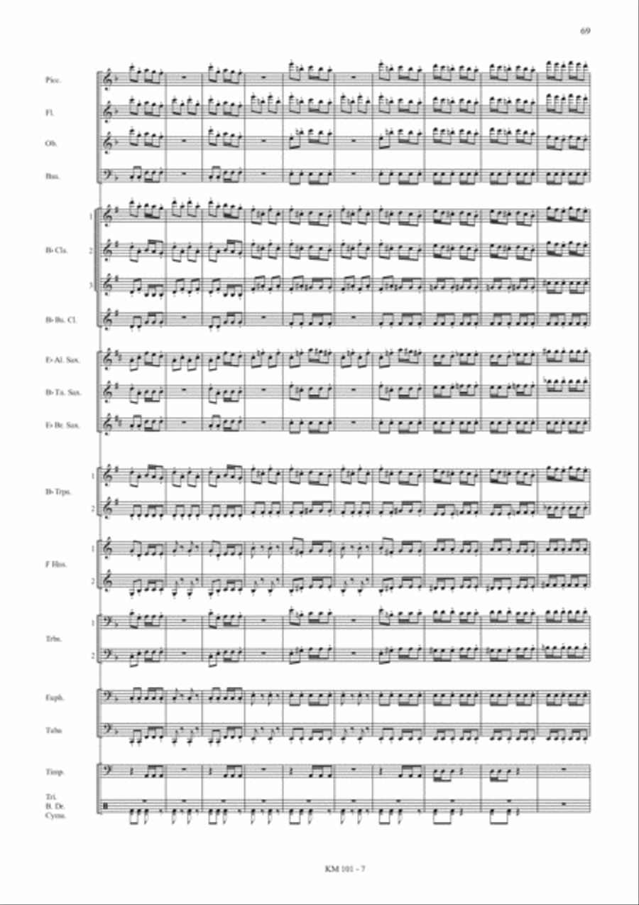 Ballet Music from FAUST: 7. Finale and Entrance of Phryne (A4) Concert Band scores gallery preview page 5