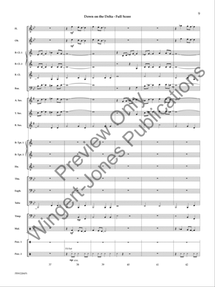 Down on the Delta Concert Band scores gallery preview page 10