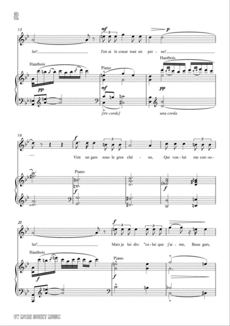 Lalo-Chant breton in g minor,for Voice and Piano Voice Solo scores gallery preview page 4