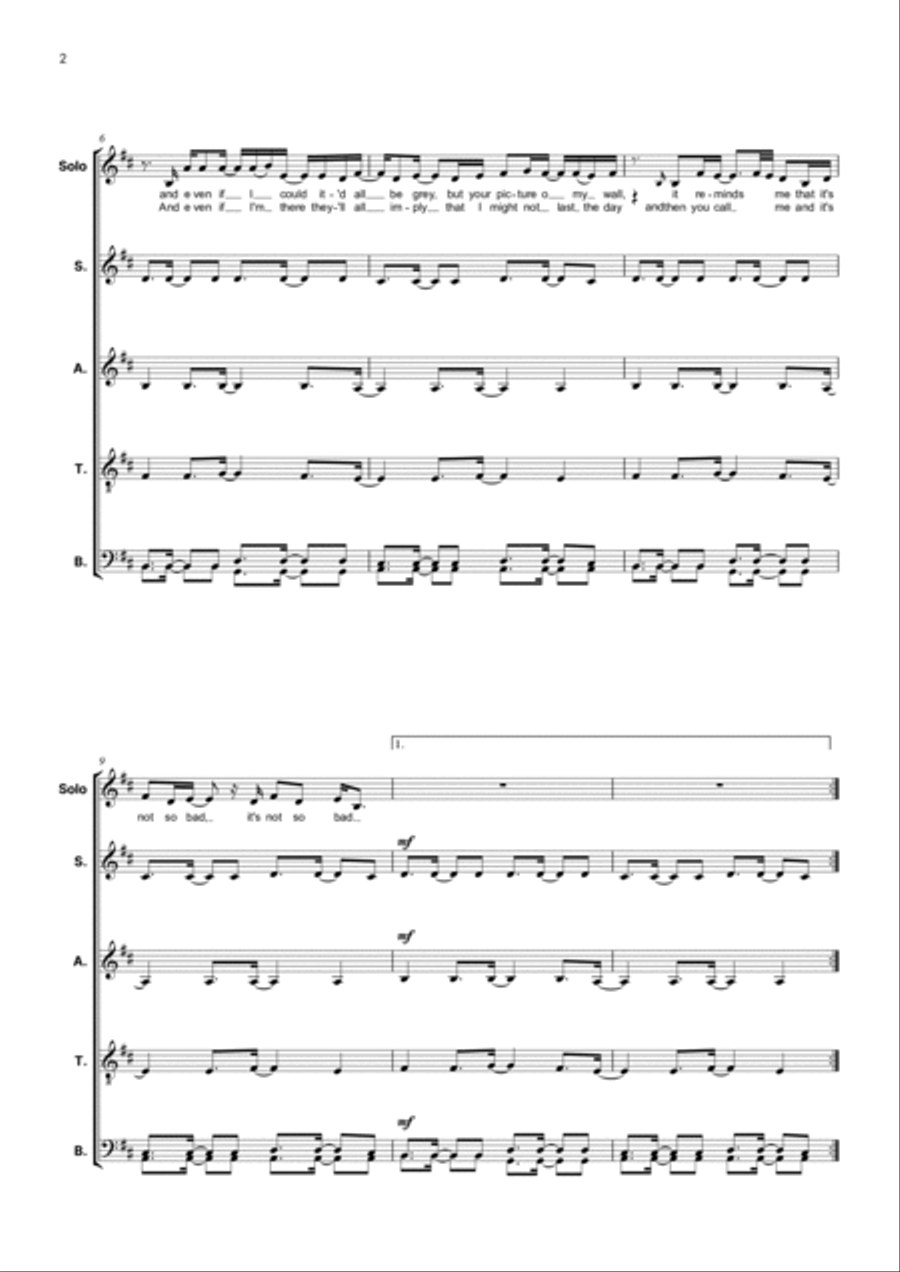 Thank You Divisi scores gallery preview page 2