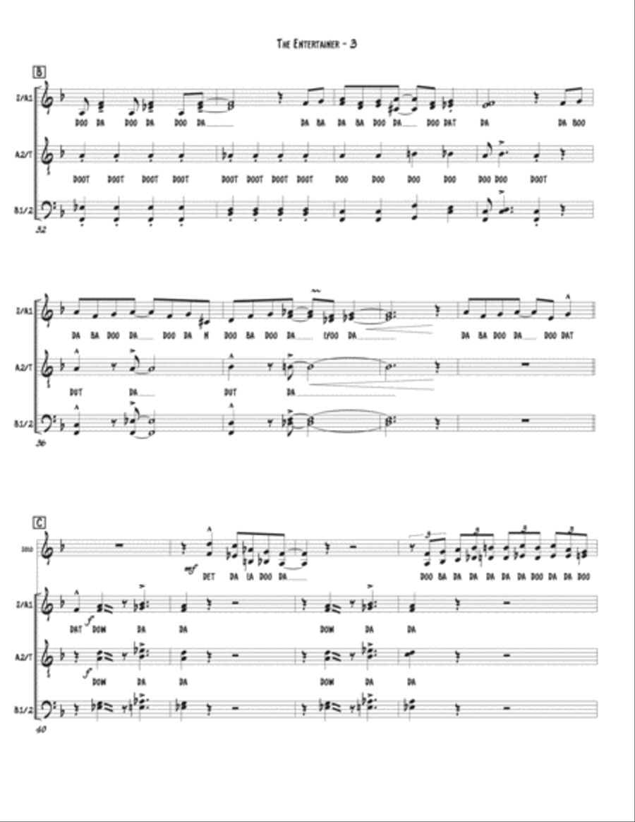 The Entertainer - SSATBB A Cappella Divisi scores gallery preview page 6