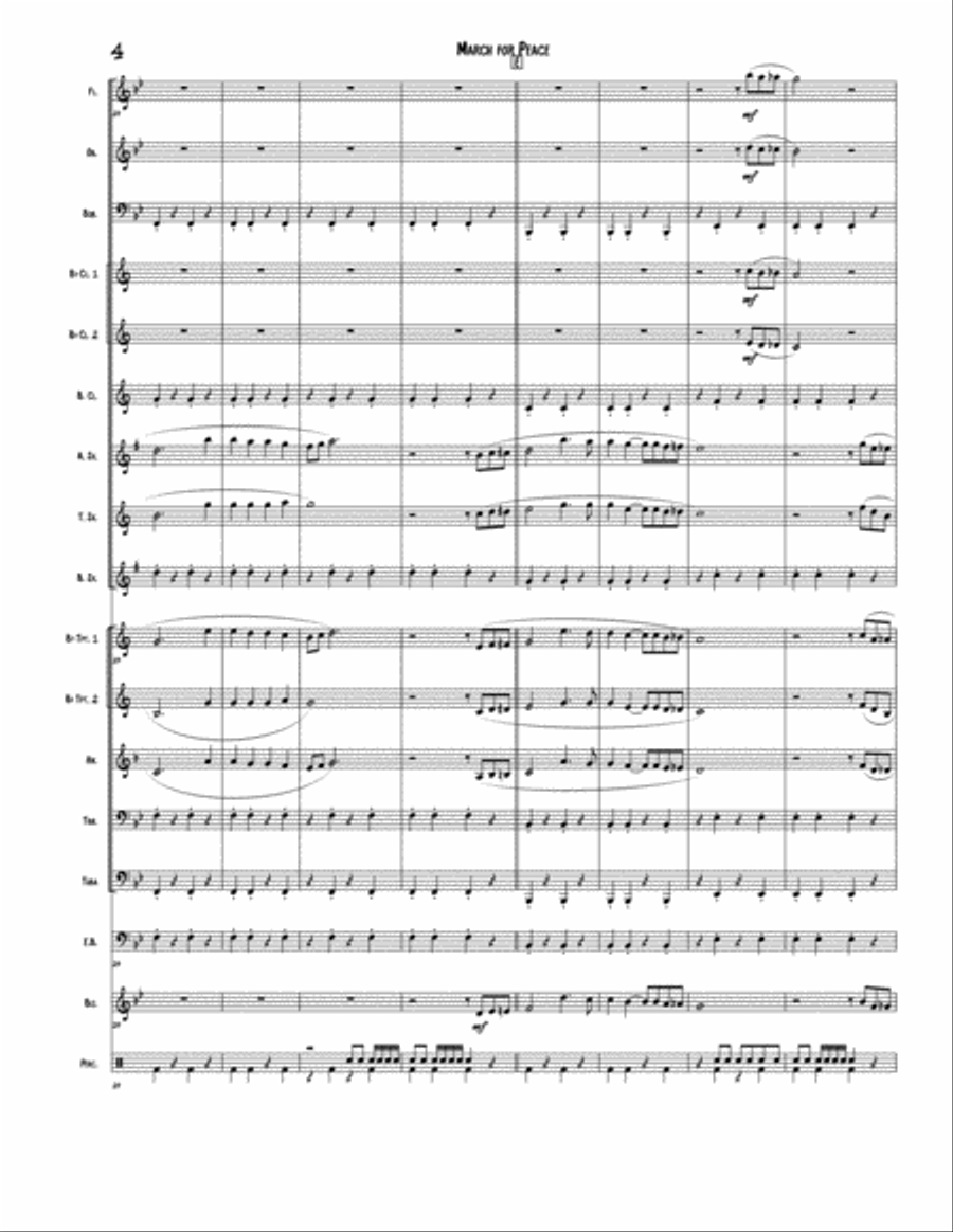 March for Peace Concert Band scores gallery preview page 6