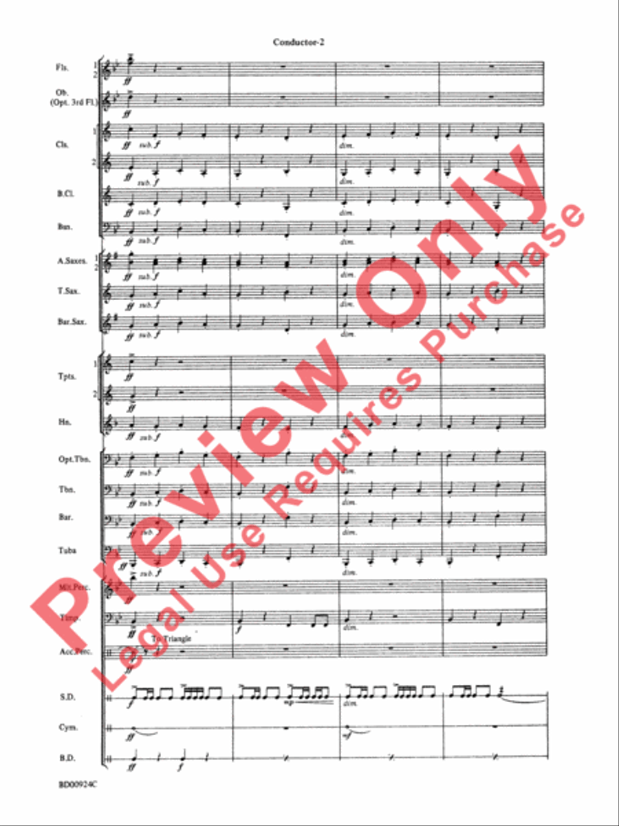 Affirmation Overture Concert Band scores gallery preview page 4