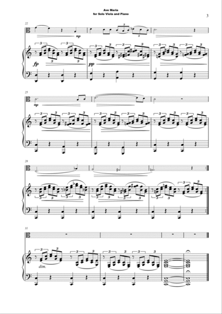 The Wedding Album, for Solo Viola and Piano Piano scores gallery preview page 4