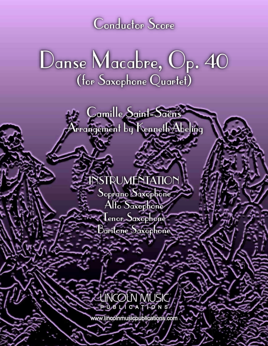 Danse Macabre (for Saxophone Quartet SATB) Saxophone Quartet scores gallery preview page 1
