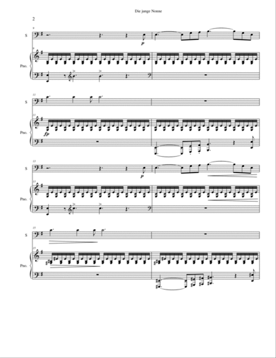 Six Schubert Art Songs - cello and piano Voice Solo scores gallery preview page 2