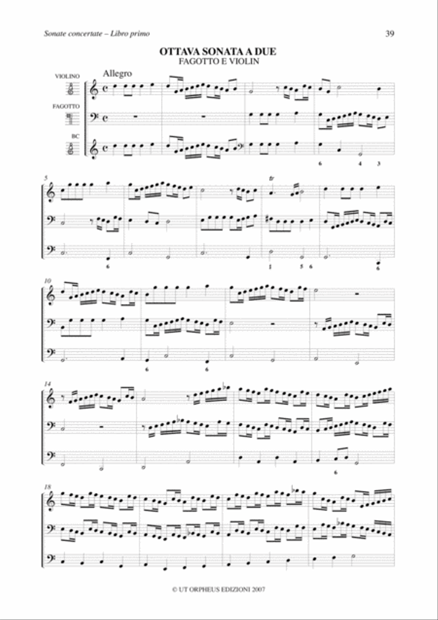 Instrumental Works - Vol. 1: Sonate concertate in stil moderno for two and three-parts and Continuo (Venezia, 1629) 3-Part scores gallery preview page 10