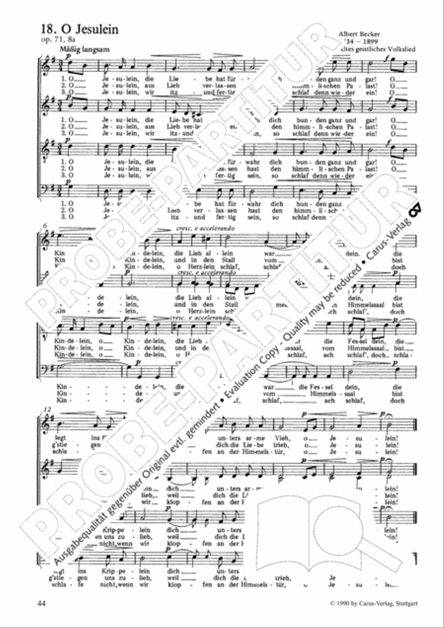 Geistliches Chorbuch der Romantik Choir scores gallery preview page 45