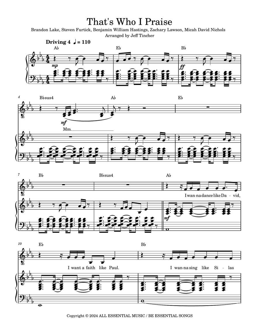 That's Who I Praise Piano, Vocal, Guitar scores gallery preview page 2