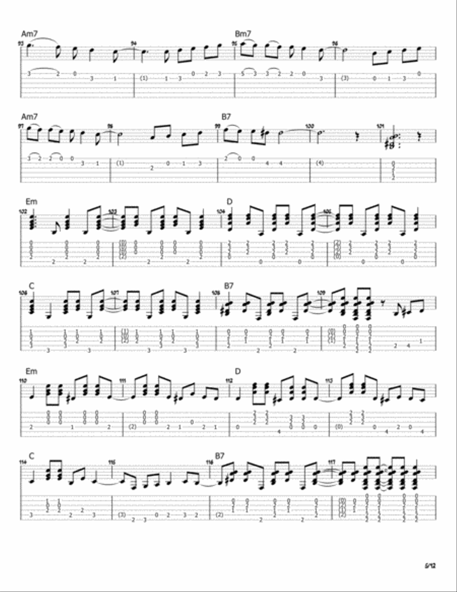 Entre Dos Aguas Guitar Tablature scores gallery preview page 5