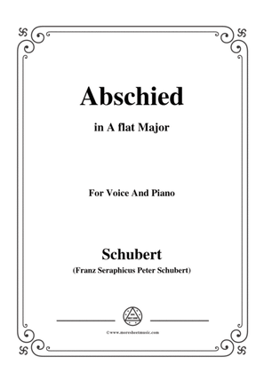 Book cover for Schubert-Abschied,in A flat Major,for Voice&Piano