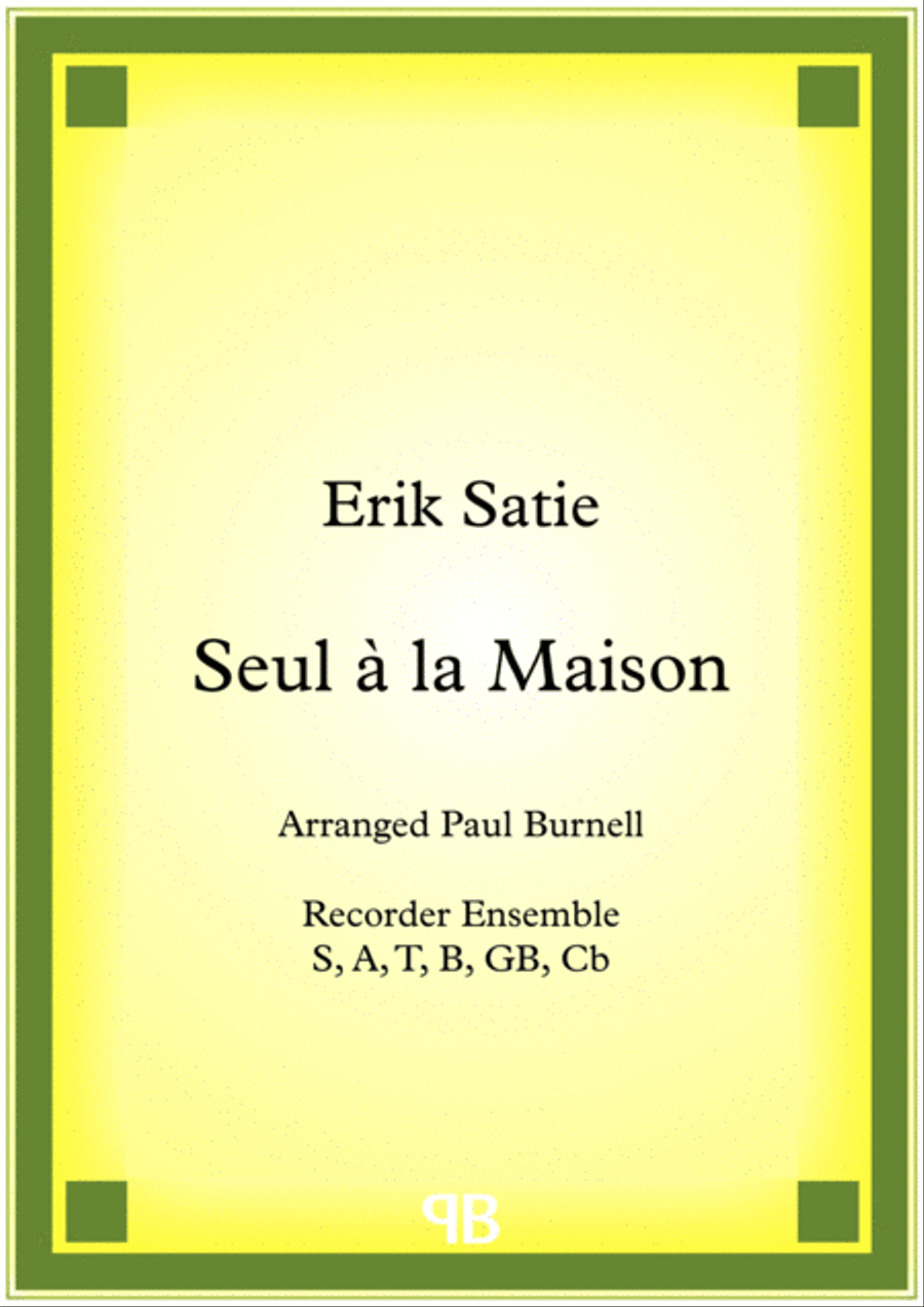 Seul à la Maison Recorder scores gallery preview page 1