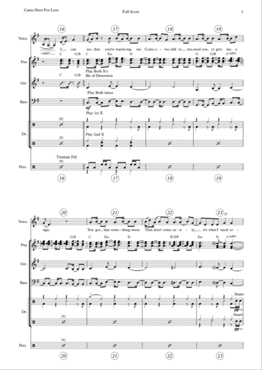 Came Here For Love Came Here For Love Bass Guitar scores gallery preview page 3