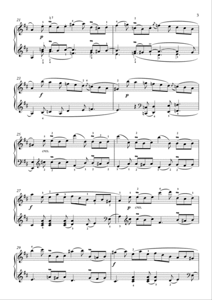 Scarlatti-Sonata in D-Major L.165 K.214(piano) Piano Solo scores gallery preview page 4