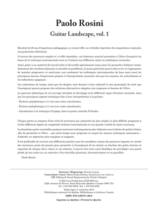 Book cover for Guitar Landscape, vol. 1