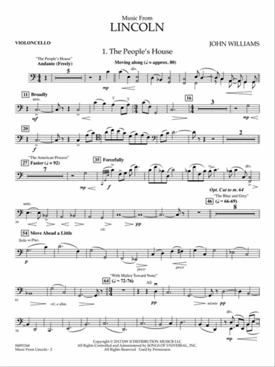 Music from Lincoln Full Orchestra scores gallery preview page 15