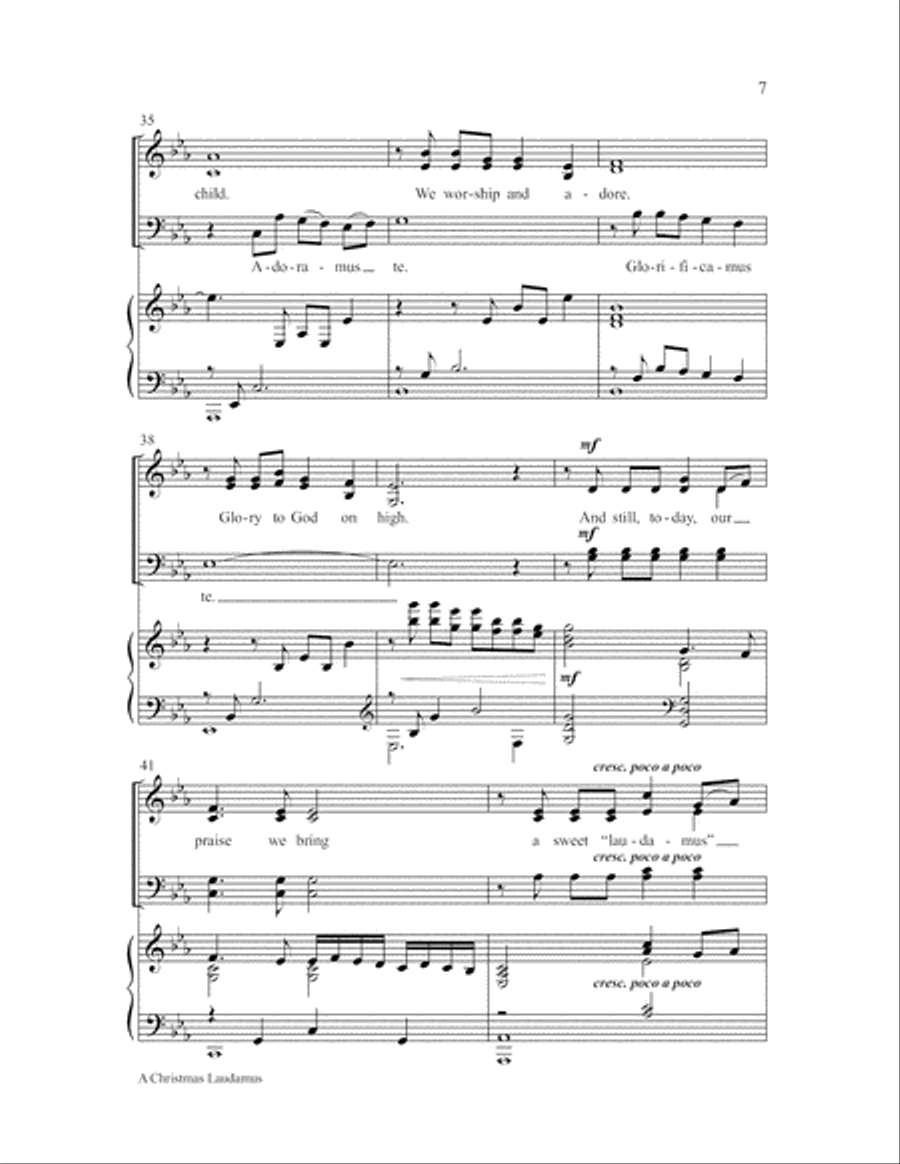 A Christmas Laudamus 4-Part scores gallery preview page 7