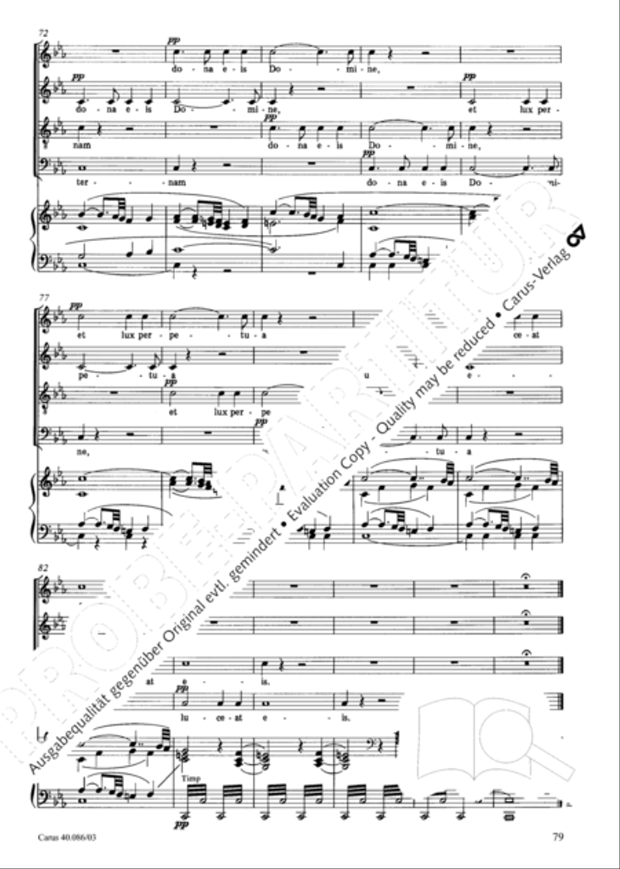 Requiem in C minor 4-Part scores gallery preview page 80