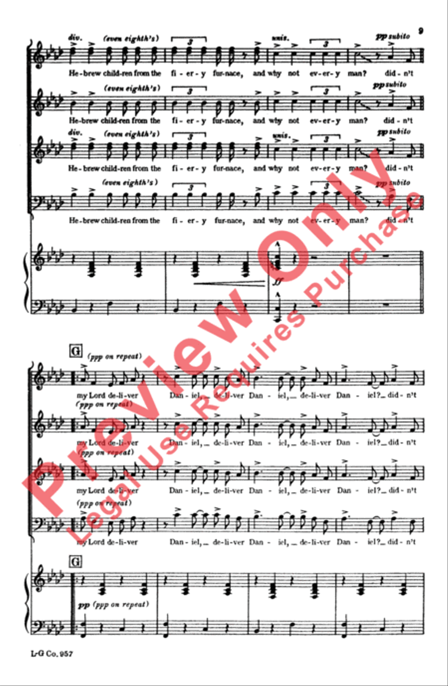 Didn't My Lord Deliver Daniel? 4-Part scores gallery preview page 8