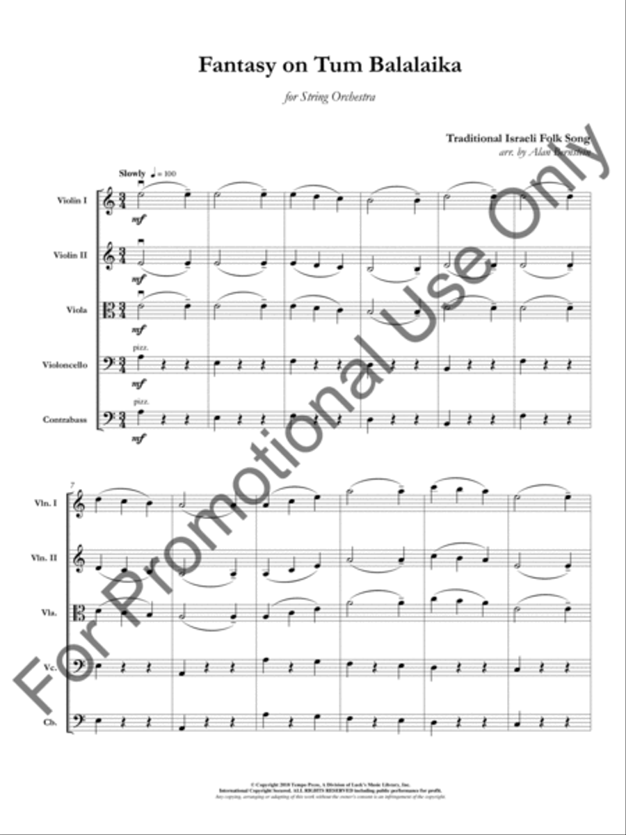 Fantasia on Tum Balalaika Orchestra scores gallery preview page 2