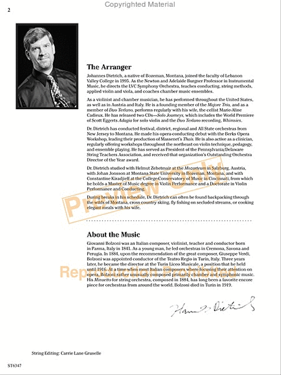 Minuetto String Orchestra scores gallery preview page 3