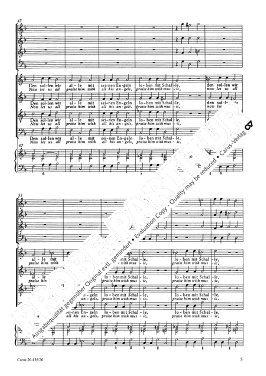 Now let us all praise thee, God 4-Part scores gallery preview page 6