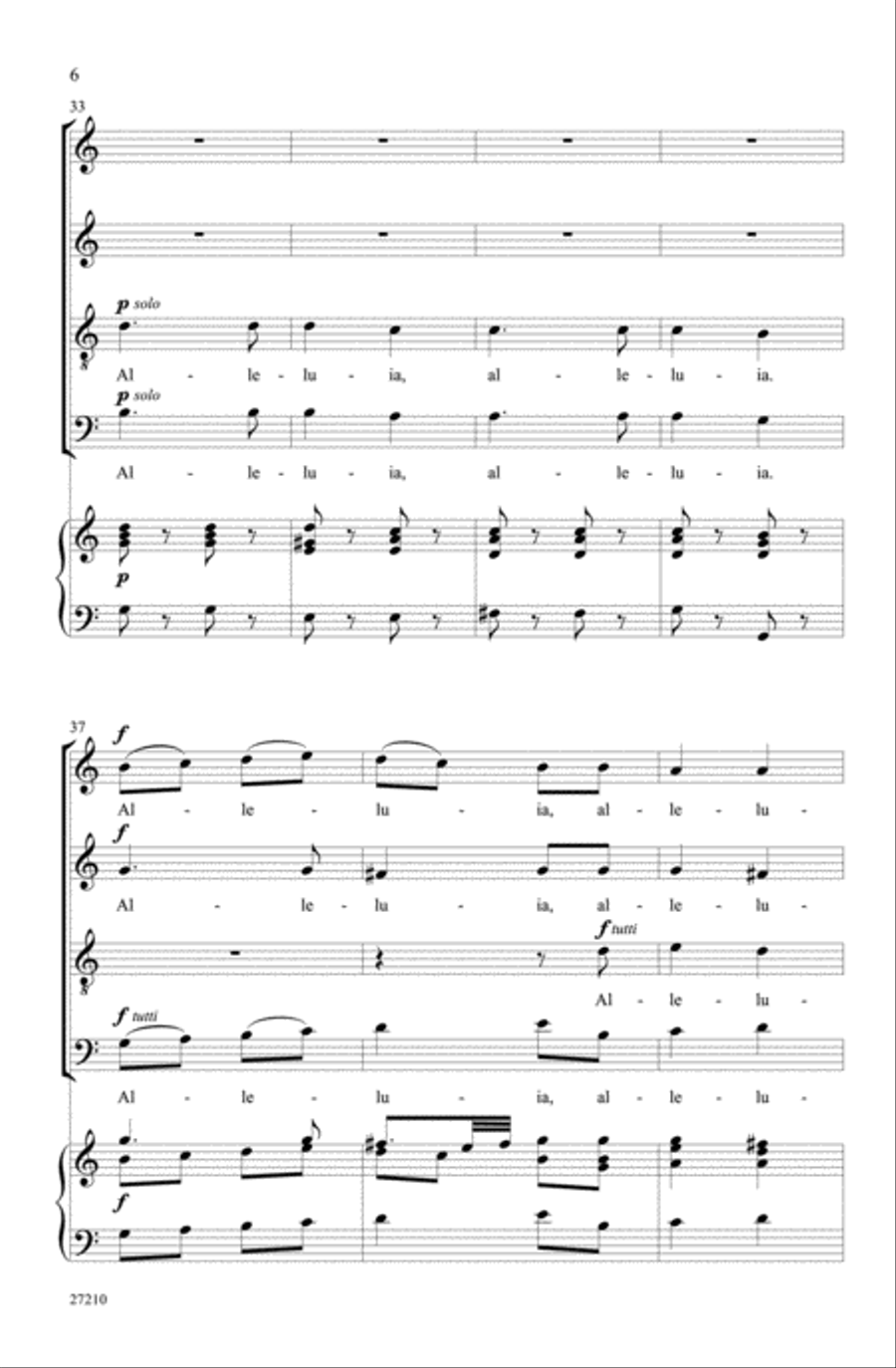 Alleluia (from Veni Sancte Spiritus) 4-Part scores gallery preview page 5