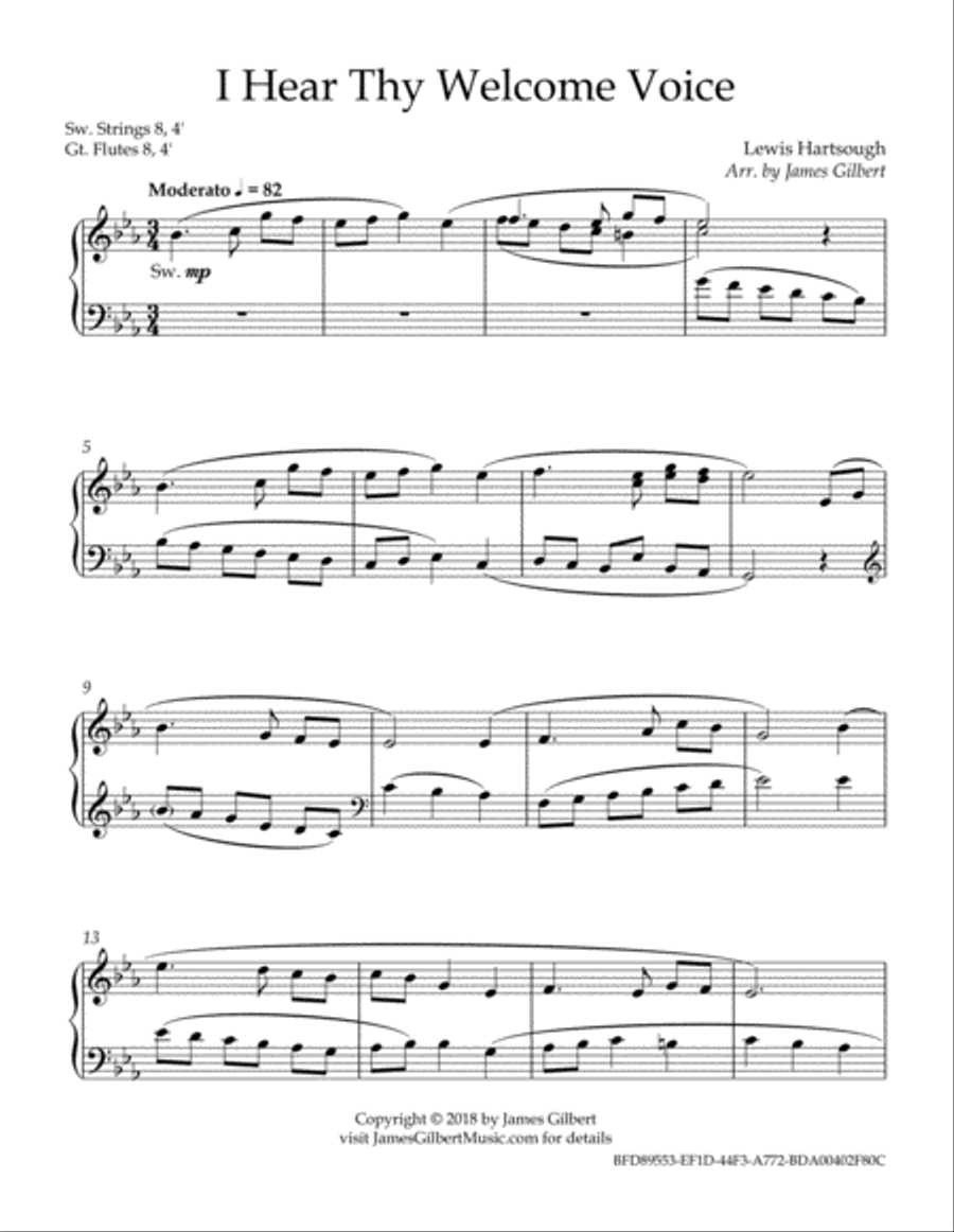 I Hear Thy Welcome Voice Voice scores gallery preview page 2